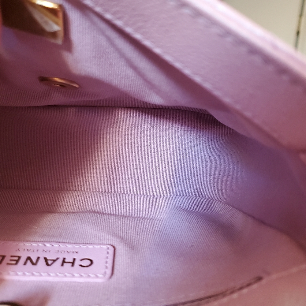Chanel my perfect mini flap bag iridescent pink caviar aged gold hw - Picture 3 of 12